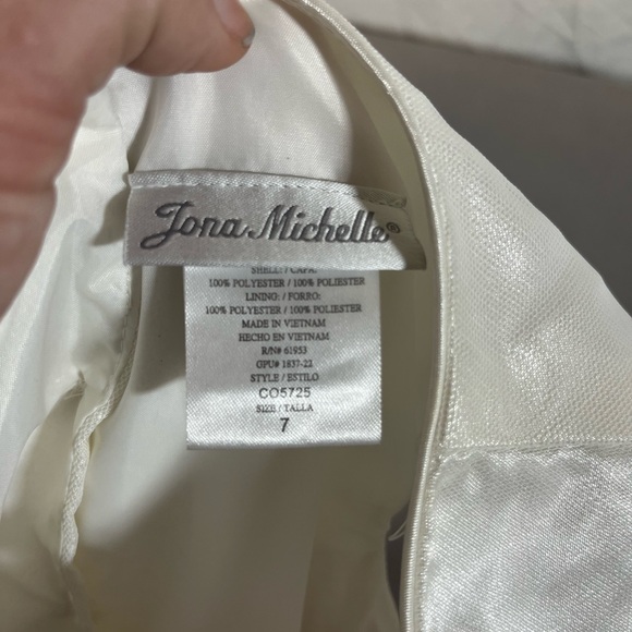 Jona Michelle Elegant Pink Lace Kids Dress - Picture 9 of 9